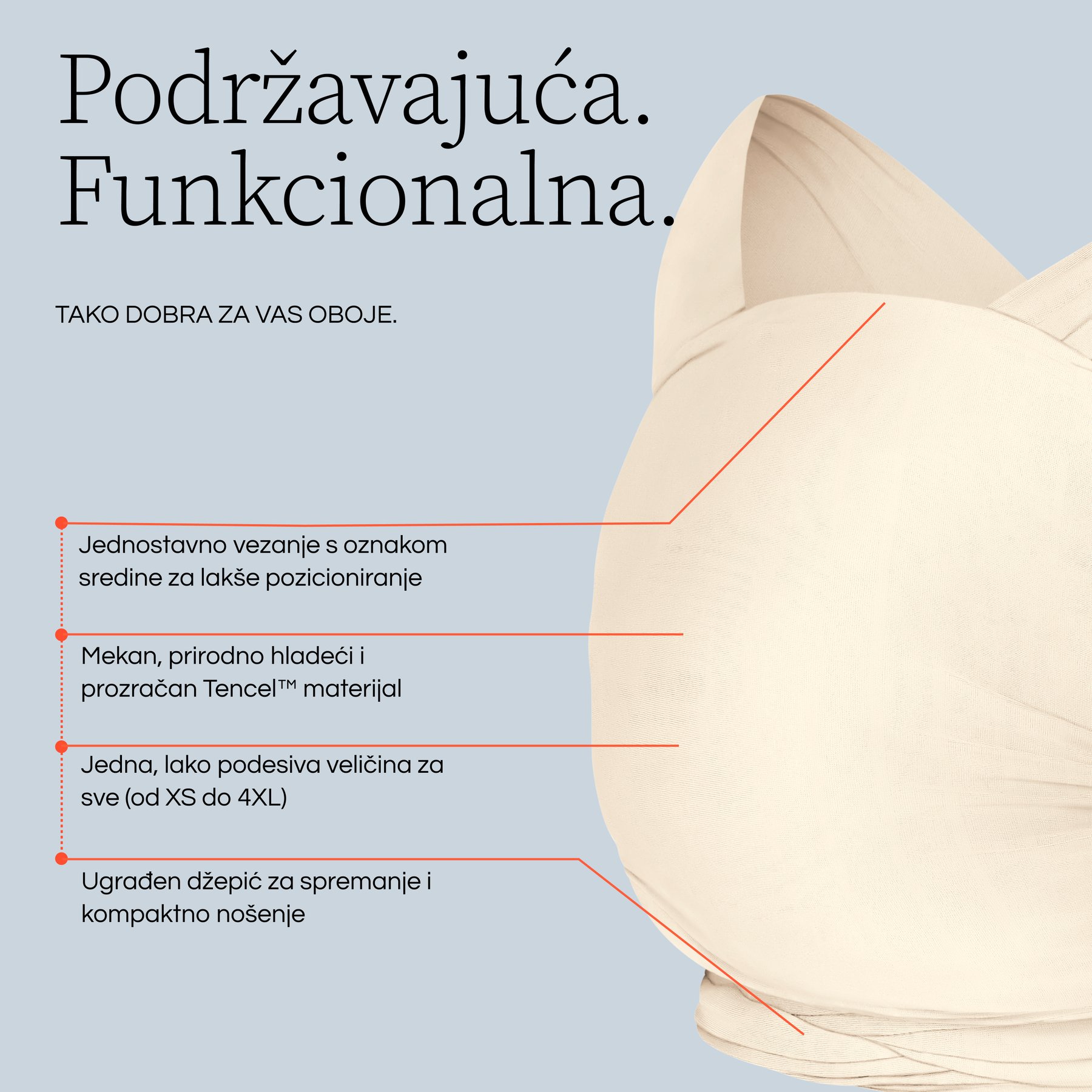 Ergobaby Aura šal trajnostno pleten - slika 5