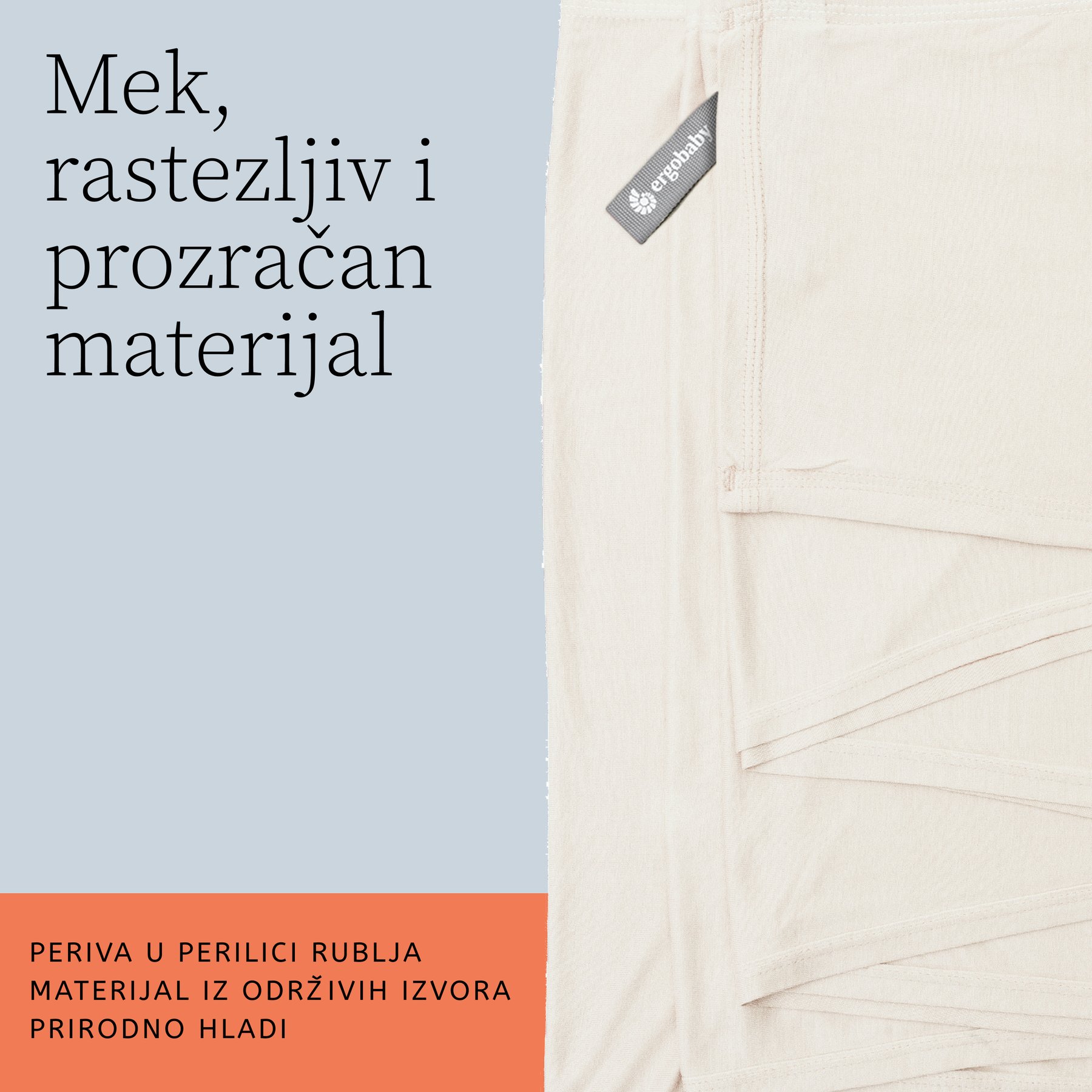 Ergobaby Aura šal trajnostno pleten - slika 7