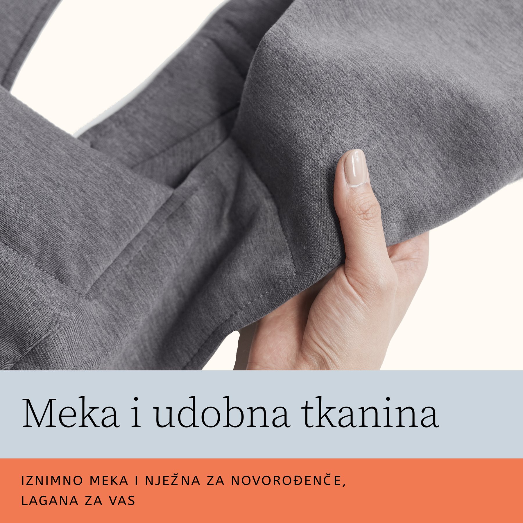 Ergobaby Embrace Soft Air Mesh nosiljka, Cream - slika 8